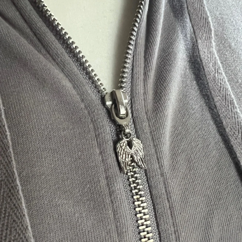 Lavender Grey Victoria's Secret Angel hoodie with sequin wings - Picture 9 of 11